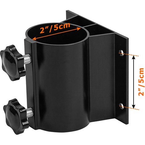 Set di 2 supporti per ombrelloni da giardino, supporti di fissaggio per basi per ombrelloni da esterno, per ringhiere da giardino, balconi o cortili esterni (1/4)