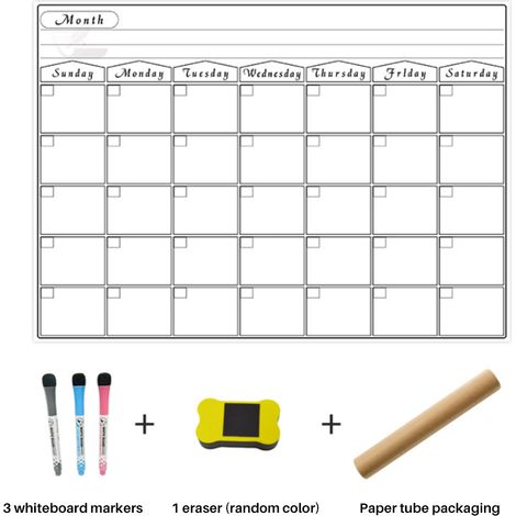 Tableau magnétique pour frigo, ardoise blanche effaçable à sec, bloc-notes mémo cuisine, liste de courses, planificateur de repas, affichage bureau (1/4)