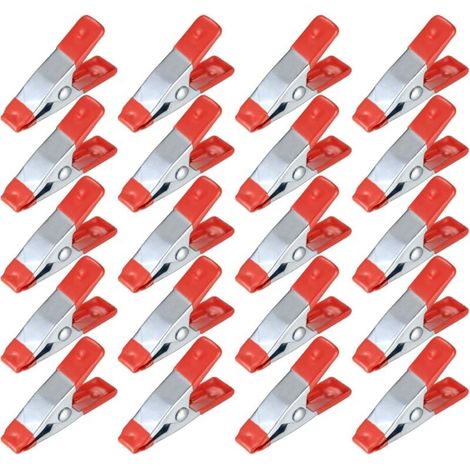 20 Stück Metall-Federklammern, Modellbau-Pinzette, Metall-Federklammern mit Gummibeschichtung, Wäscheklammer-Griffhalter für Planen, Holzbearbeitung, Modellierwerkzeug - 2 Zoll (1/4)