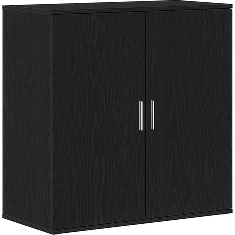 vidaXL Credenza Rovere nero 79 x 38 x 80 cm Legno multistrato