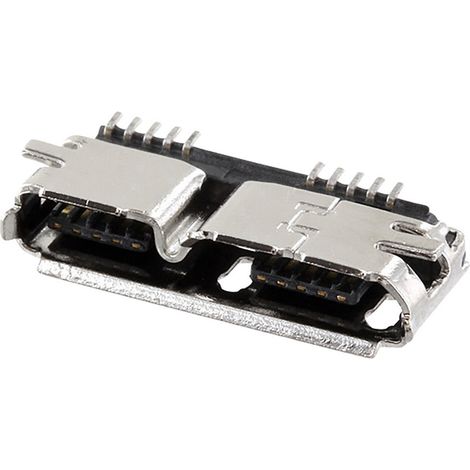 USB Steckverbinder Buchse, Einbau horizontal  BB-Typ MICUBN10BBS econ connect Inhalt: 1 St.