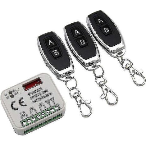 Récepteur de télécommande de porte de garage 433 868 MHz Rx Multi 300-900 MHz AC/DC 9-30 V avec télécommande (1/4)