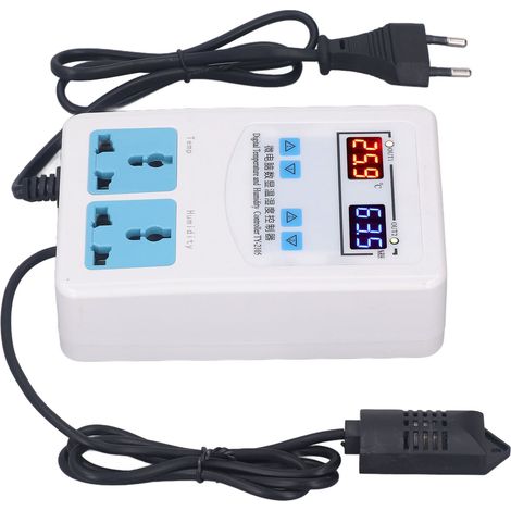 Régulateur numérique température humidité TY-2105 -2060°C 0100.0%HR écran LCD hygrostat thermostat relay 10A plug play (1/5)