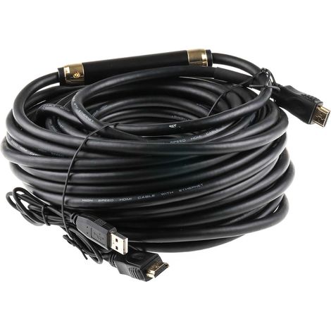 Câble HDMI RS PRO 20m, HDMI vers HDMI, HDMI Mâle HDMI Mâle ( Prix pour 1 ) (1/4)