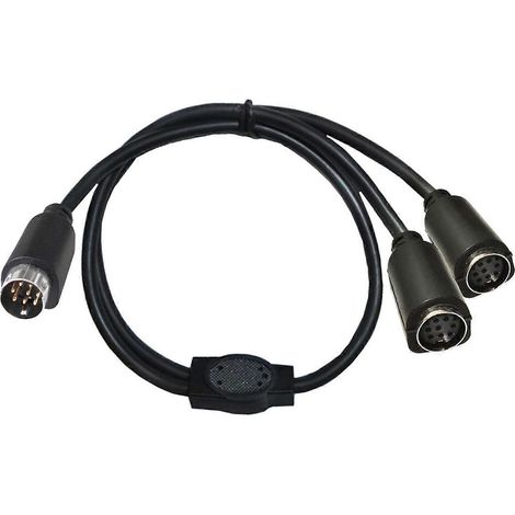 Câble adaptateur répartiteur DIN 8 broches, câble S-Vidéo 8 broches, adapté à la double sortie clavier et piano numérique. (1/5)