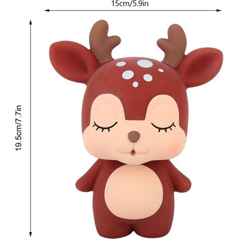 Originelle braune Spardose in Tierform, eine witzige und praktische Dekoration für Zuhause (1/5)