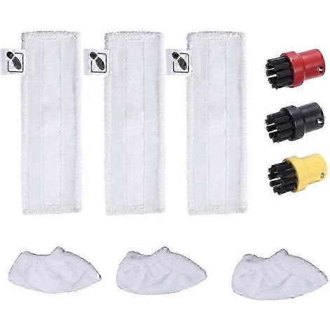 Chiffons de nettoyage AURA, housses de balai, lingettes nettoyantes pour sols, brosses en cuivre pour nettoyeurs vapeur SC1, SC2, SC3, SC4 et SC5 (1/5)
