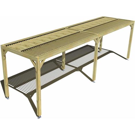 Pergola bois • 8m x 2m • indépendante • sens largeur • lames orientables bioclimatiques incluses • livraison comprise (1/3)
