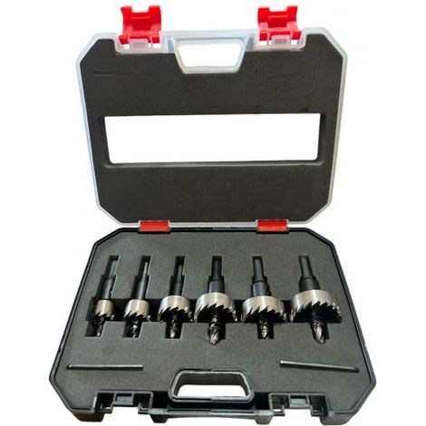 Set Di 6 Frese A Tazza Denti In Metallo Duro Per Ferro Alluminio Da 6 a 35 80240