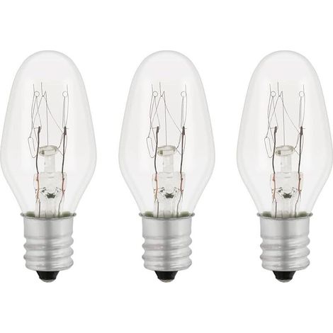 E12 7W Ampoule de Remplacement, Blanc Chaud 2700K, 40LM, AC 230V, Ampoules Incandescentes, pour Ampoule d'orientation, Lampe en Cristal à Sel, Lampe en Pierre de Sel, Veilleuse, Lot de 3 (1/5)
