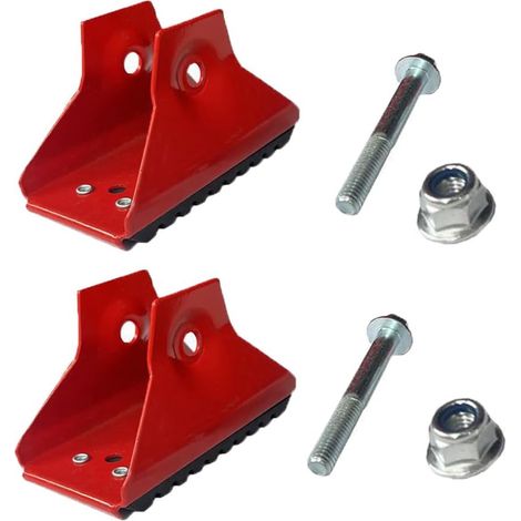 Lot de 2 protections antidérapantes pour pieds d'échelle, réduction du bruit, nivelleur d'échelle, protections de sol en alliage d'aluminium avec vis pour télescopiques (1/5)
