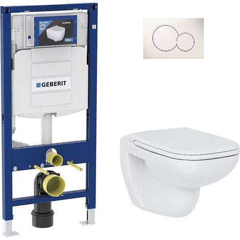 Pack Bati support Geberit et WC suspendu Duravit D-Code sans bord de rincage (1/5)
