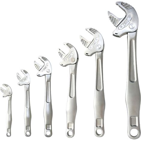 NW 1776 Clé à Molette Auto-Serrante Rapide à Griffes en Acier CR-MO (7-32 mm) – Clé Universelle Auto-Ajustable à Effet Cliquet pour Bricolage et Plomberie