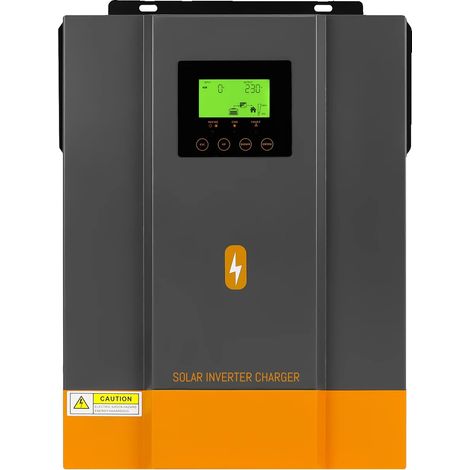 Onduleur solaire hybride 3000W, 24V avec contrôleur MPPT 80A, sortie en onde sinusoïdale pure (1/2)