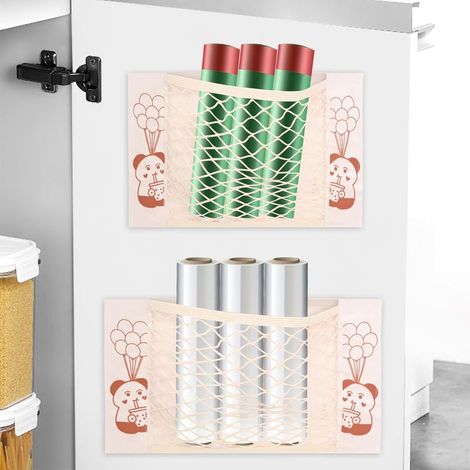 Sollbry 2 Pièces Rangement Placard Cuisine Adhésive Organisateur Placard Cuisine Rangement Cuisine Rangement Organisateur pour Armoire Cuisine Porte Mural (1/5)