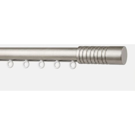 Kit rail  à rideau Ø20mm Doré Satiné 200cm - Embout Vrillé - Support mural extensible (1/5)