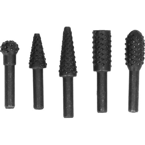 Set mit 5 HSS-Holzfräsern, HSS-Fräsern, 1/4 Zoll Schaftdurchmesser, Hartmetallbohrern.