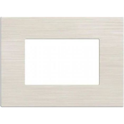 Mapam placca tecnopolimero spazzolato perla 3 posti compatibile Matix - JOY-P5003SP-PE