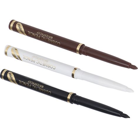 Stylo de Maquillage Permanent 3 Pièces - Crayon à Sourcils et Contour Imperméable - Maquillage Homme Femme Longue Tenue (1/5)