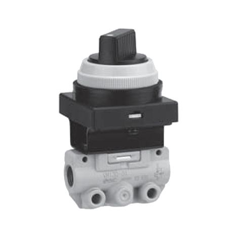 Vanne pneumatique SMC VM100 Sélectionneur rotatif (2 positions) Pneumatic Relay, R 1/8, 1/8 ( Prix pour 1 )