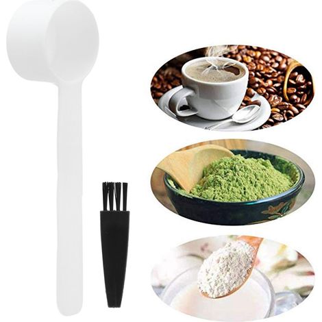 [Cuchara medidora reutilizable con pincel] Paquete de 100 cucharas medidoras de 4 g cada una para café, multifuncionales de ABS (1/5)