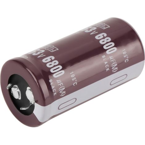 2 condensateurs électrolytiques 6800µF 63V, 25x50mm, 105°C, lot de 2 pièces (1/5)