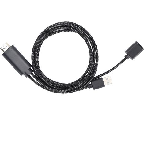 Câble Convertisseur USB vers HDMI pour Android et iOS, Noir (1/5)