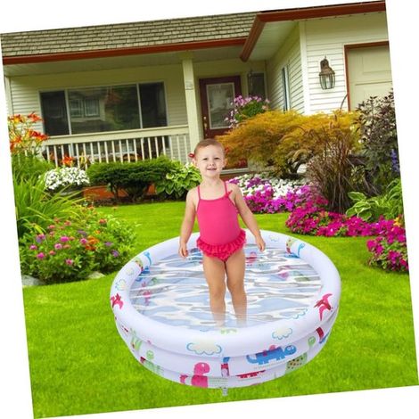 Piscine gonflable - Pour enfants, en extérieur, en PVC blanc (1/3)