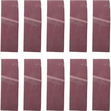 Lot 10 ceintures ponçage oxyde aluminium – 610x100mm – 180 – travail bois / meubles – toile émeri