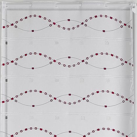 Modulable aux broderies de vagues Bordeaux 45x90 cm