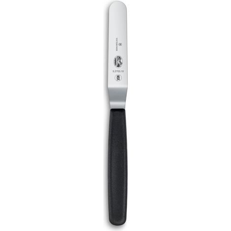 Victorinox Spatola in acciaio inox 8 cm, curva, impugnatura ergonomica, lavabile in lavastoviglie, nero (1/2)