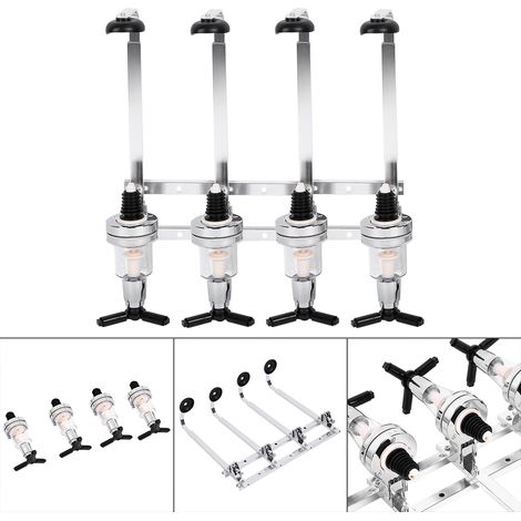 Distributeur mural rotatif pour 4 bouteilles d'alcool, accessoire de bar. (1/5)