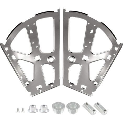 2 Tier Shoe Drawer Hinges, Silver Stainless Steel Replacement Fixings for Kitchen Living Room, 1 Pair (1/5)