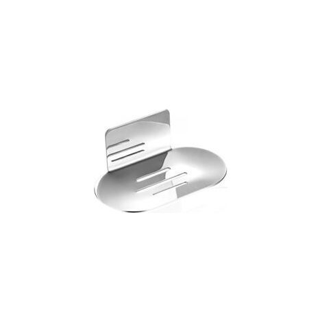 Portasapone da parete in acciaio inox per doccia, bagno e lavello della cucina (cromo argento, 1 pezzo) (1/5)