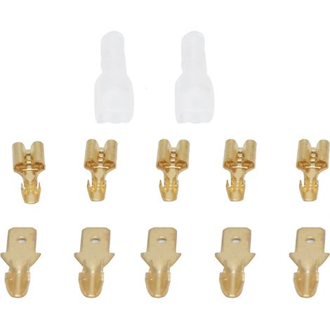 Connecteur à sertir mâle/femelle 4,8 mm avec manchons isolants électriques (accessoire) (1/5)