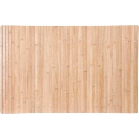Tappetino da bagno in bambù, beige chiaro, 80 cm