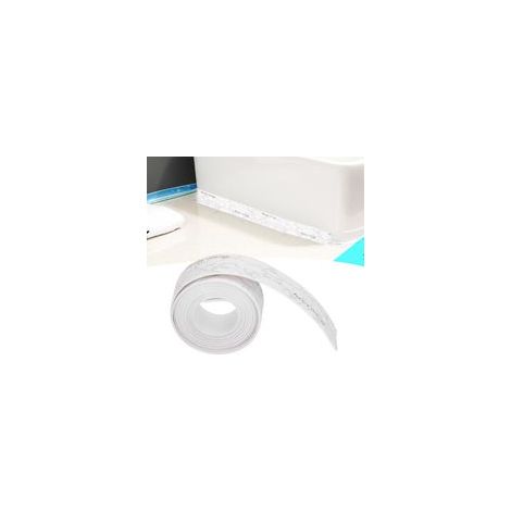3.8cmx3.2m, Bande De Calfeutrage en Acrylique PVC Imperméable pour Cuisine, Salle De Bain Et Toilettes, Ruban De Calfeutrage pour Lavabo, Baignoire, Douche Et Comptoir