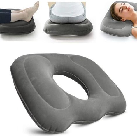 Coussin de siège gonflable - soulage les douleurs au coccyx - convient aux chaises de bureau et aux sièges de voiture - 45 x 39 cm (1/4)