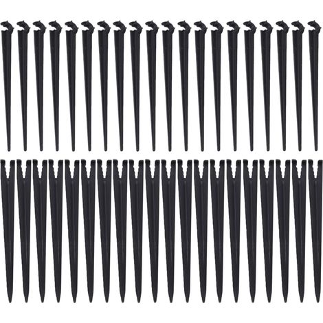 40 Pegs for Irrigation Hose Support, Ground Fixing for Garden Watering Pipe, Durable PE Stake for Drip System, Automatic Watering Accessory for Vegetable Garden Greenhouse (1/5)
