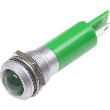 Voyant LED lumineux Vert RS PRO, dia. 12mm, 230V c.a., IP67 ( Prix pour 1 )