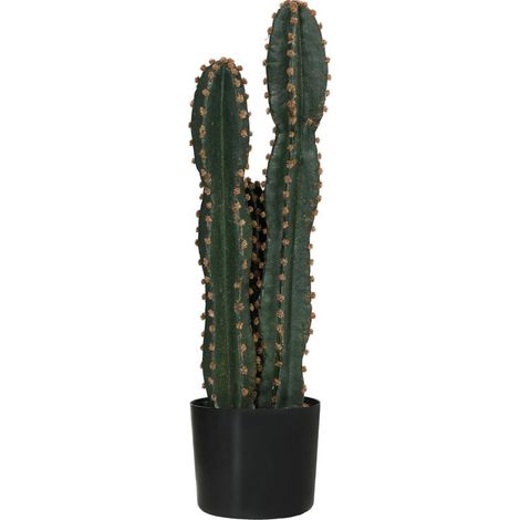 Cactus artificiel grand réalisme plante artificielle grande taille dim. Ø 17 x 60H cm vert (1/5)