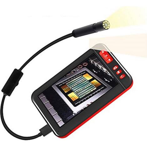 Caméra endoscopique USB HD 1080p avec caméra de 8 mm écran LCD de 4,3 pouces et conception étanche pour inspection et diagnostic (1/5)