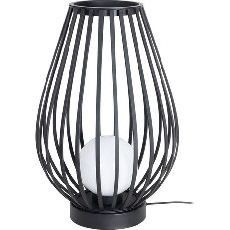 [GEBRAUCHT] B-Ware Lucande Terrassenleuchte Außenlampe Marrin Schwarz Metall ø46cm Outdoorleuc478