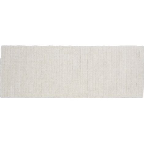 Milton tapis 200x72cm blanc. (1/5)