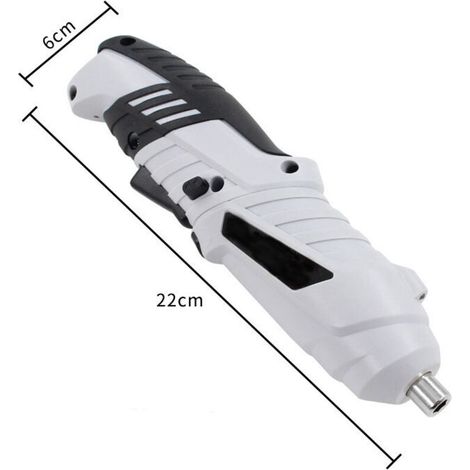 Trapano avvitatore a batteria, accessori per cacciavite, 2 direzioni di rotazione + luce LED, cavo di ricarica USB, ideale per artigiani, montaggio di mobili e giocattoli (1/4)