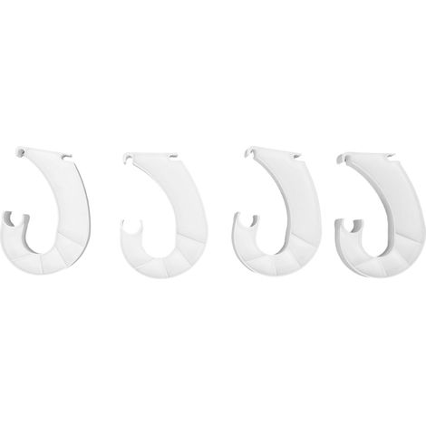 Support de tringle à rideaux suspendu, léger, 3/4, étagère de placard, support de tringle en forme de J pour rideaux (1/5)