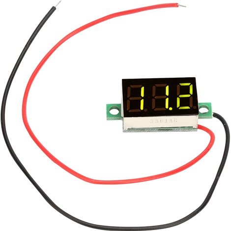 Lot de 5 Voltmètre Numérique LED 0,36'' Précision, Mini Indicateur de Tension DC2.7-32V Vert (1/5)