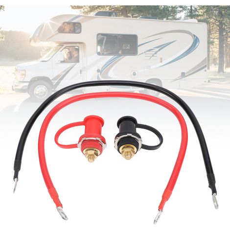 Convient aux bornes de batterie en cuivre de 250 A, 3/8 pouce, coloris rouge et noir, convient aux applications automobiles et marines. (1/5)