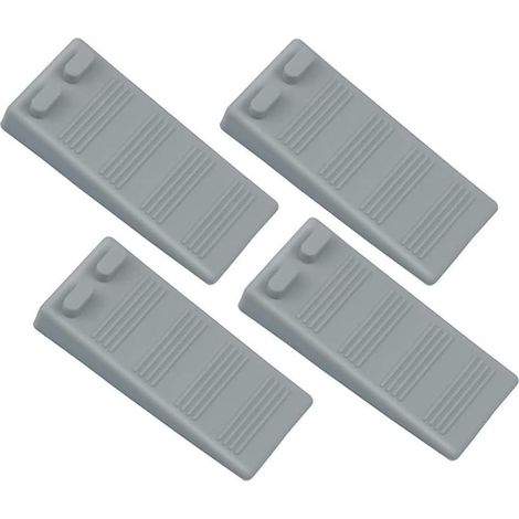 4PCS Cale de porte antidérapante pour diverses applications dans les maisons ou les bureaux, performance fiable,Matière PVC,Grise (1/5)