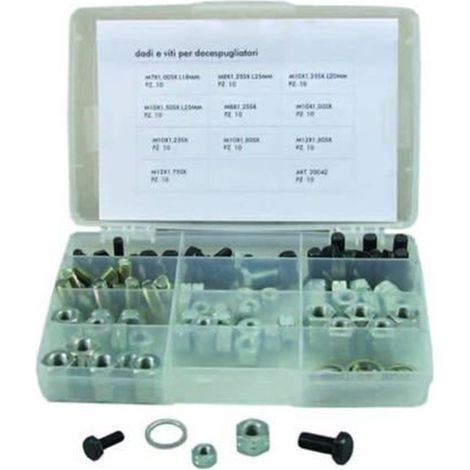 DADI E VITI PER DECESPUGLIATORE - 110 PEZZI ASSORTITI -  in scatola FER 143103